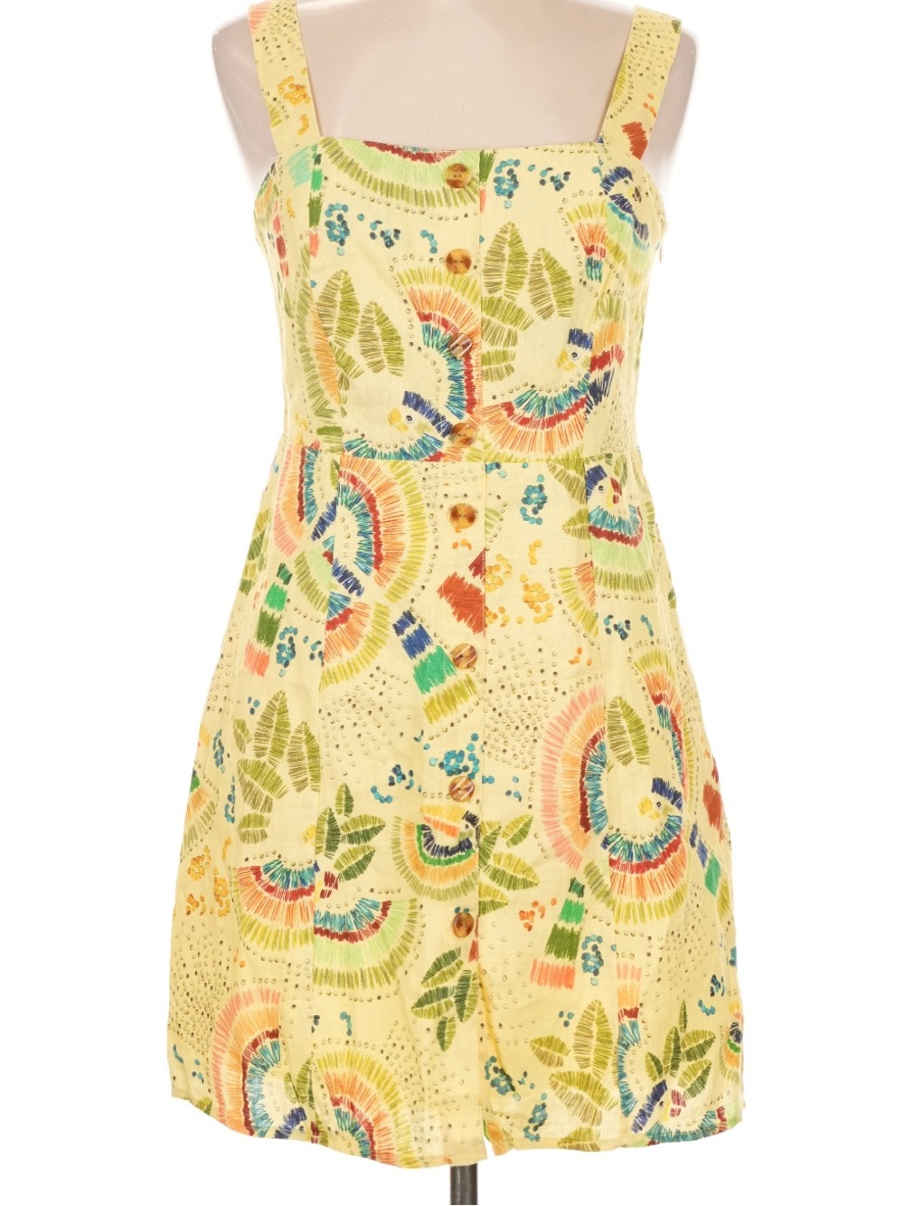 Farm Rio Colorful Birds Linen Mini dress - Picture 7 of 7